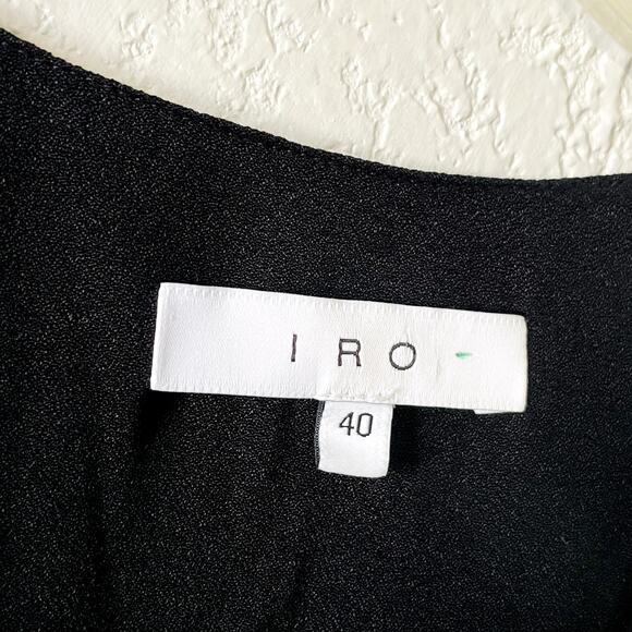 IRO PARIS Tralor Asymmetric Wrap Effect Crepe Mini Dress Size 8 Large - Picture 8 of 9